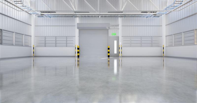 Polished Cement Floor in Warehouse